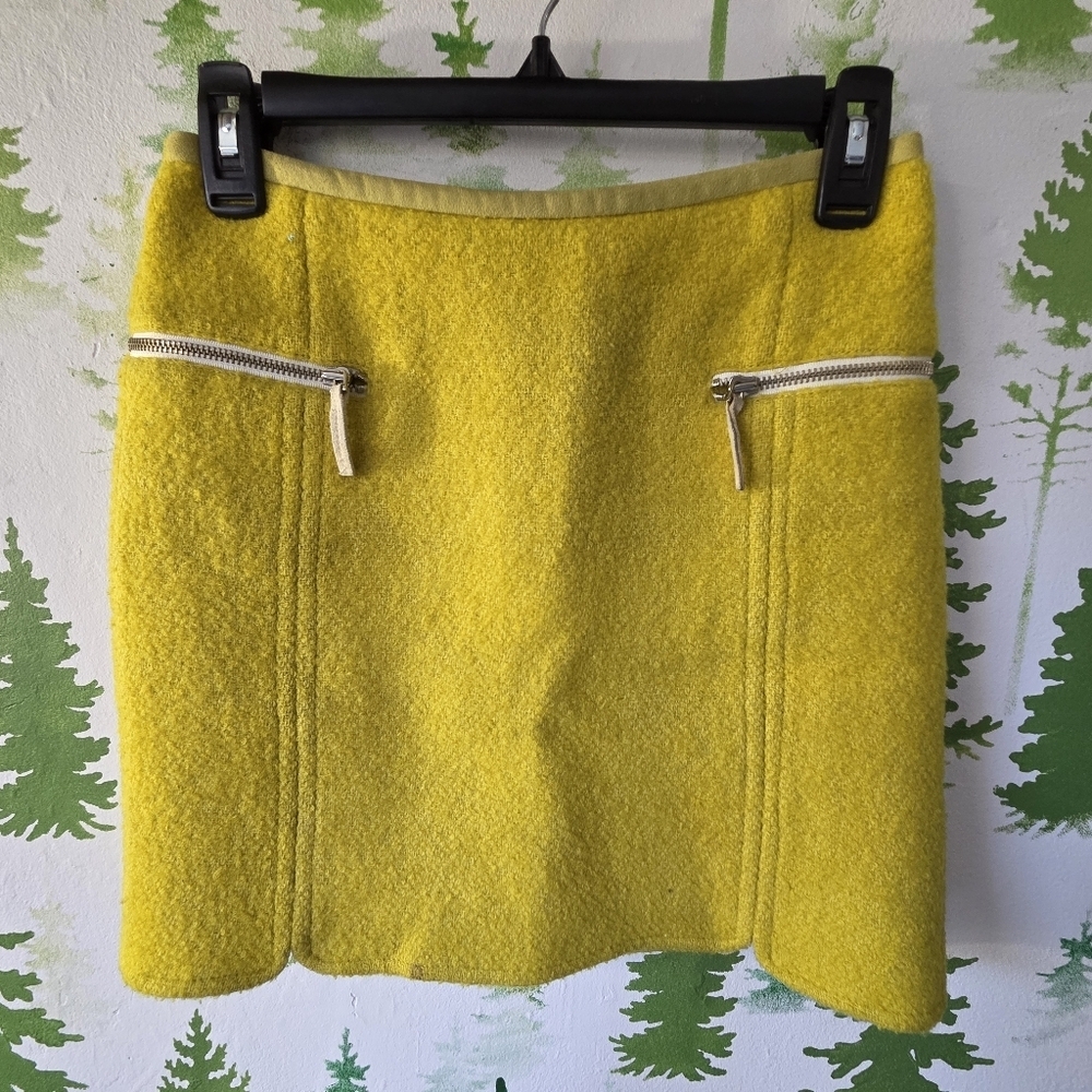Yellow Zippered Women's Skirt